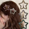 Épingles à cheveux en biscuits étoile brillante pour filles et femmes, pince à cheveux en pentagramme, épingles à cheveux exquises, barrettes, accessoires pour cheveux, nouvelle mode