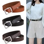 Ceinture en Faux cuir pour femmes, pour robes et pantalons, décontractée, fine, accessoire pour usage quotidien