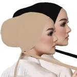 Femmes Hijab sous-capuchon islamique musulman respirant réglable sous Hijab casquette intérieure sous écharpe chapeau Turban avec fermeture à nouer au dos