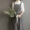 robe de travail pour magasin de fleurs, couleur unie, tablier en coton, style long, jupe de banlieue, kawaii, cuisine pour femmes