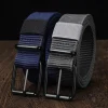 ceinture en toile poreuse avec oeillet pour hommes et femmes, ceinture chimjeans avec broche pour sports de plein air