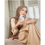 Écharpe Hijab en Mousseline de Soie pour Femme Musulmane, Foulard Islamique, pour Sauna, Châle et Couverture Ronde, Turban