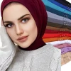 hijab turc prêt à porter avec fermeture à pression foulard musulman bonnet col uni châles de tête turban pour femme chapeau islam sous casquette
