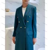 blazer élégant à double boutonnage pour femmes, tenues abaya musulmanes de dubaï, revers patricia, veste formelle sur mesure, vêtements 1 pièce, 2025