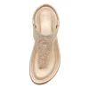 sandales creuses pour femmes strass perlé bout rond tongs à fond plat été bohème confortable clip orteil sandales