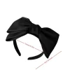 bandeau élégant à nœud noir, joli bandeau en tissu pour un usage quotidien et en fête, accessoire pour cheveux doux.