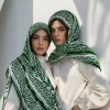 nouvelle aquarelle florale satin modal hijab écharpe respirant doux longue mode foulards foulard paisley imprimé musulman hijabs châle