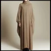 Robe de prière islamique Khimar Jilbabs Ramadan manches chauve-souris Polyester doux Caftan Marocain femmes musulmanes entièrement couvert Hijab Abaya
