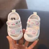 sandales d'été pour bébés filles, chaussures de plage, premiers pas pour nourrissons, sandales mignonnes et douces pour filles, rose, beige, blanc