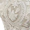 voile de robe de mariée de style européen appliques de dentelle de poitrine de tissu de sauna, col de broderie de bricolage, queue de robe initiée a one, 2 pièces