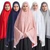 Foulard de tête pour femmes musulmanes, tiens imar Abaya, Long Hijab, Caftan Burqa, Vêtement de prière islamique, Turban aérien, Hijab, Châles, Wraps Ramadan