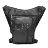 Sac de jambe tombante en cuir Pu, ceinture de hanche de cuisse, sacs de taille de jambe, voyage Tour équitation moto, sac banane pour hommes et femmes, sac de poitrine de loisirs