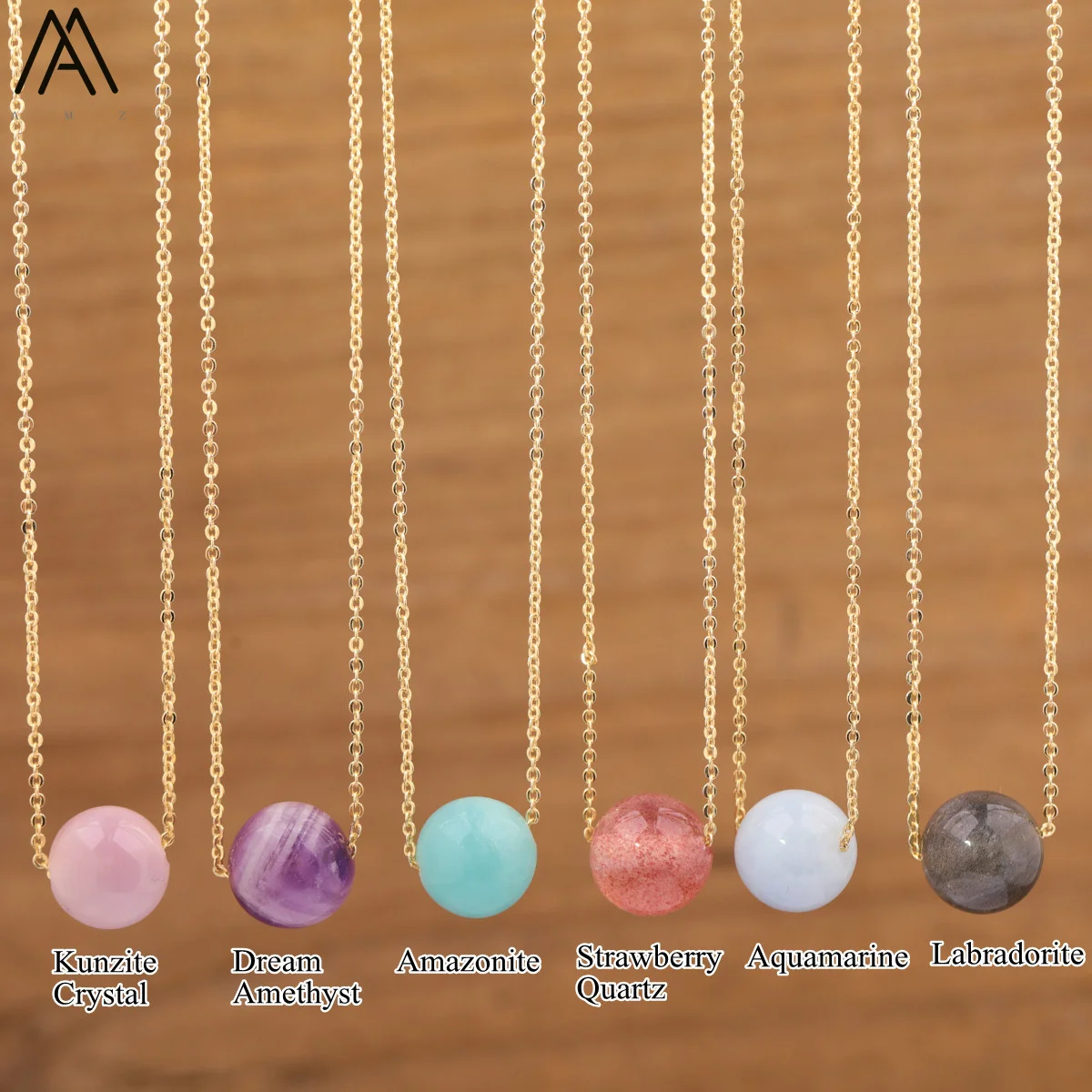 Collier pendentif sphère en cristal rose pour femme, bijoux minimalistes, collier en or, fête d'anniversaire, mode féminine