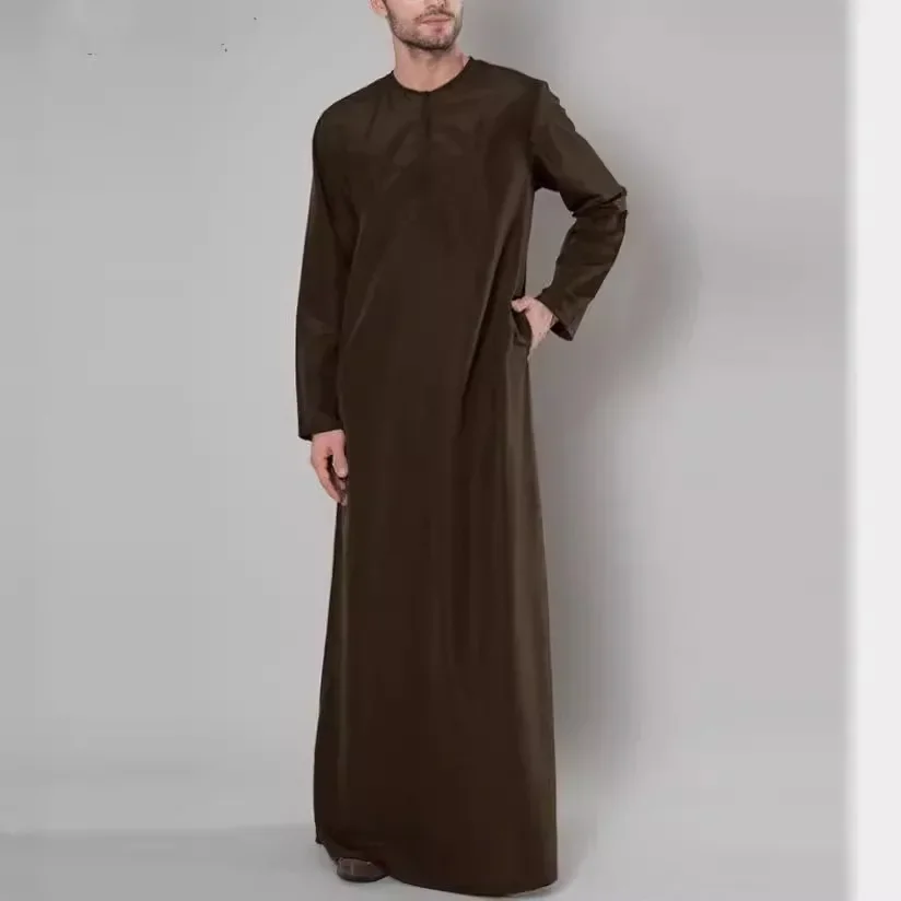 robe musulmane à manches longues pour hommes, vêtements pour hommes, mode arabe saoudien, abaya, robes islamiques, kaftan pakistan, caftan musulman, 2024