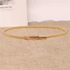 Ceinture de jupe décorative pour femmes, ceinture de taille en métal pour robe, ceinture de mode, ceinture élastique en chaîne en métal