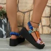 sandales à plateforme 2025 été plat femmes chaussures pied talons hauts sandales de plage en plein air tout match pantoufles décontractées grande taille sandales
