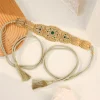une mariée marocaine mode ceinture corde conception taille accessoires moyen orient femme caftan chatelaine