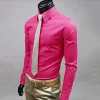 chemise à manches sulfpour homme, vêtement décontracté, de haute qualité, 14 couleurs unies, pour document bonbon
