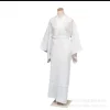 Kimono japonais Yukata avec robe blanche à l&rsquo;intérieur, manches vibrantes à l&rsquo;intérieur, chemise à bascule, kimono long doublé musculaire