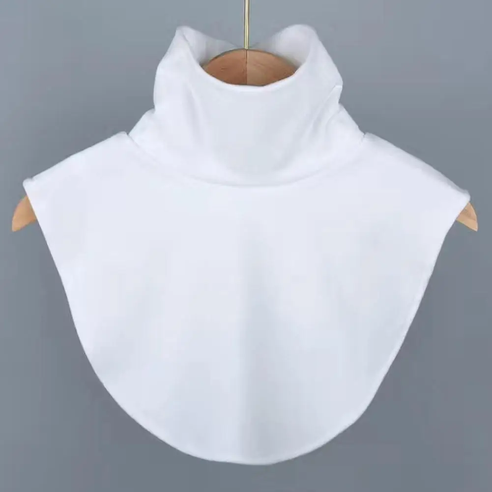 faux col roulé en modal pour femmes, extensions hijab islamique, couleur unie, faux col, demi haut, chemisier détachable, chauffe cou