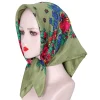 luxe hijab bandes de cheveux carré coton écharpe pour femmes foulard femme rose motif châle bandeau mode enveloppes bandana