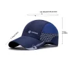 casquette de baseball de sport respirante à séchage rapide, casquette à visière ultra fine avec protection solaire, casquette de baseball en maille unisexe