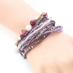Ensemble de bracelets élastiques multicouches pour femmes, perles colorées, bracelets empilables bohèmes, cadeau de bijoux de carillon