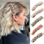 Pince à cheveux en perles strass pour femmes, Design tendance, coiffure queue de cheval pour fille, épingle à cheveux Simple, pince de printemps, accessoires de cheveux à la mode