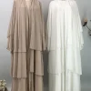 abaya kebaya en mousseline de soie pour femmes musulmanes, kimono de luxe, caftan marocain, robe modeste, vêtements islamiques de dubaï, ramadan kebaya