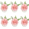 bracelet de corsage de poignet pour demoiselles d'honneur, accessoires de mariage, fleurs de roses pe, manchette artificielle, décor de fête de mariage