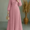 Robe musulmane élégante Abaya ZANZEA femmes 2025 robes d’automne longue lanterne manches plissée Robe d’été ceinturée Robe Femme Robe de soirée Robe musulmane élégante Abaya ZANZEA femmes 2025 robes d’automne longue lanterne manches plissée Robe d’été ceinturée Robe Femme Robe de soirée