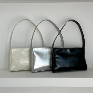 Sacs à main de luxe en cuir PU pour femmes, petites pocommuniste, sac à main, sac fourre-tout argenté, sac de soirée, sacs sous les bras initiés, mode féminine