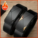 Ceinture élégante en cuir PU pour hommes – Ceintures à la mode pour la vie quotidienne, les loisirs, les fêtes, le festival, le travail et les affaires, boucle automatique
