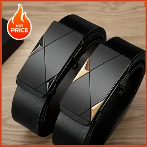 Ceinture élégante en cuir PU pour hommes – Ceintures à la mode pour la vie quotidienne, les loisirs, les fêtes, le festival, le travail et les affaires, boucle automatique