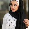 Hijab musulman doux coloré pour femmes, casquettes lslamiques, turban intant, écharpe de sauna décontractée, bandeau rond pour la tête, modeste, 03 Hijab musulman doux coloré pour femmes, casquettes lslamiques, turban intant, écharpe de sauna décontractée, bandeau rond pour la tête, modeste, 03
