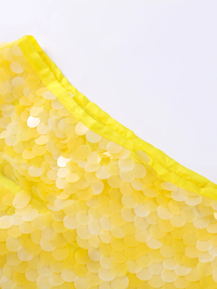 demi jupe de plage à paillettes, mode amincissante, taille haute, brillante, robe de soirée, élégante, ligne a, mini jupes, vêtements pour femmes