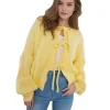 cardigan tricoté pour femme, manteau à lacets, col en v, couleur unie, manches longues, épissure, manteaux élégants, droits, automne hiver