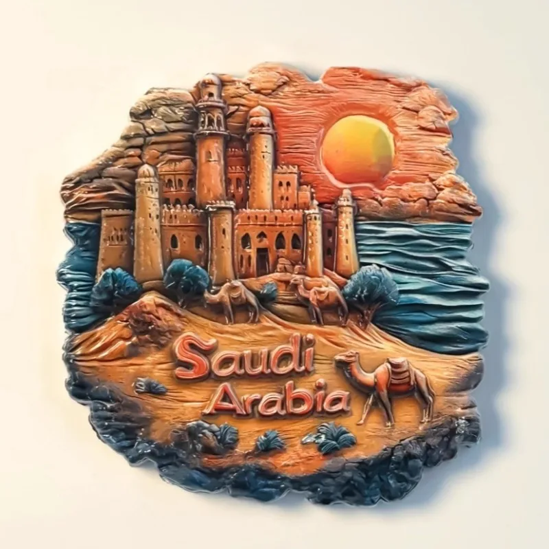 aimants de réfrigérateur de voyage, arabie saoudite, la ville sainte makkah, souvenirs touristiques, autocollants pour réfrigérateur, décoration de maison, cadeaux de mariage