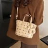 sac à main en cuir pour femmes, fourre tout classique et élégant, fourre tout de luxe de styliste pour habillage urbain quotidien