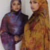 nouveau style malaisien plaine froissé satin mousseline de soie hijabs pour les femmes en satin dubaï koweïtien ruban de satin ombre vela aquarelle hijab
