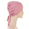 bonnet élastique respirant pour femmes, écharpe de sauna à lacets, hijab intérieur réglable, chapeau turban, sous casquette, document solide