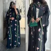 Eid femmes Abaya écharpe imprimé musulman Cardigan robes Abayas caftan robes arabe longue Robe Ramadan marocain dubaï Jalabiya 2025