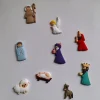 ensemble d'aimants de réfrigérateur de noël en pvc, accessoires de bricolage, patch de réfrigérateur, décorer votre réfrigérateur ou étui de téléphone sans aimant, jésus, 9 pièces