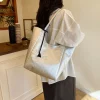 sac à bandoulière grand sac à main couleur unie sac sous les bras sac à provisions pour les femmes travail shopping voyage
