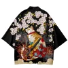 Kimono japonais Yukata samouraï Kimono homme chat imprimé chemise vêtements Harajuku Cardigan pour hommes traditionnel Haori Kimono femmes
