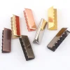 50 pièces argent/or clair/or/or rose/gunmetal/bronze/cuivre embouts de boucle de ceinture ceinture en métal 40mm extrémités de ceinture coton 1.5 ''toiles