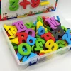 lettres magnétiques chiffres alphabet abc 123 aimants pour réfrigérateur en plastique éducatif préscolaire jouet d'apprentissage ensemble majuscules minuscules mathématiques