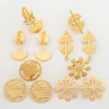 ensemble de bijoux en plaqué or 18 pour femmes, boucles d'oreilles et matiques, design de dubaï, patients africains, bijoux de mariage, cadeau de fête, mode, nouveau