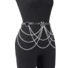 femmes mode ventre ceinture chaîne style de rue ceinture avec chaîne gothique harnais chaîne bustier harnais taille ceinture vêtements accessoires