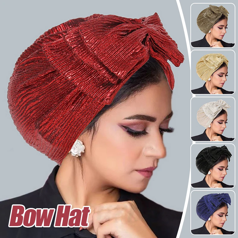 Hijab avec nœud pour femme musulmane, bonnet turban pour femme, élastique doux, foulard rond, chapeaux indiens, document solide, mode, nouveau, 2025 Hijab avec nœud pour femme musulmane, bonnet turban pour femme, élastique doux, foulard rond, chapeaux indiens, document solide, mode, nouveau, 2025